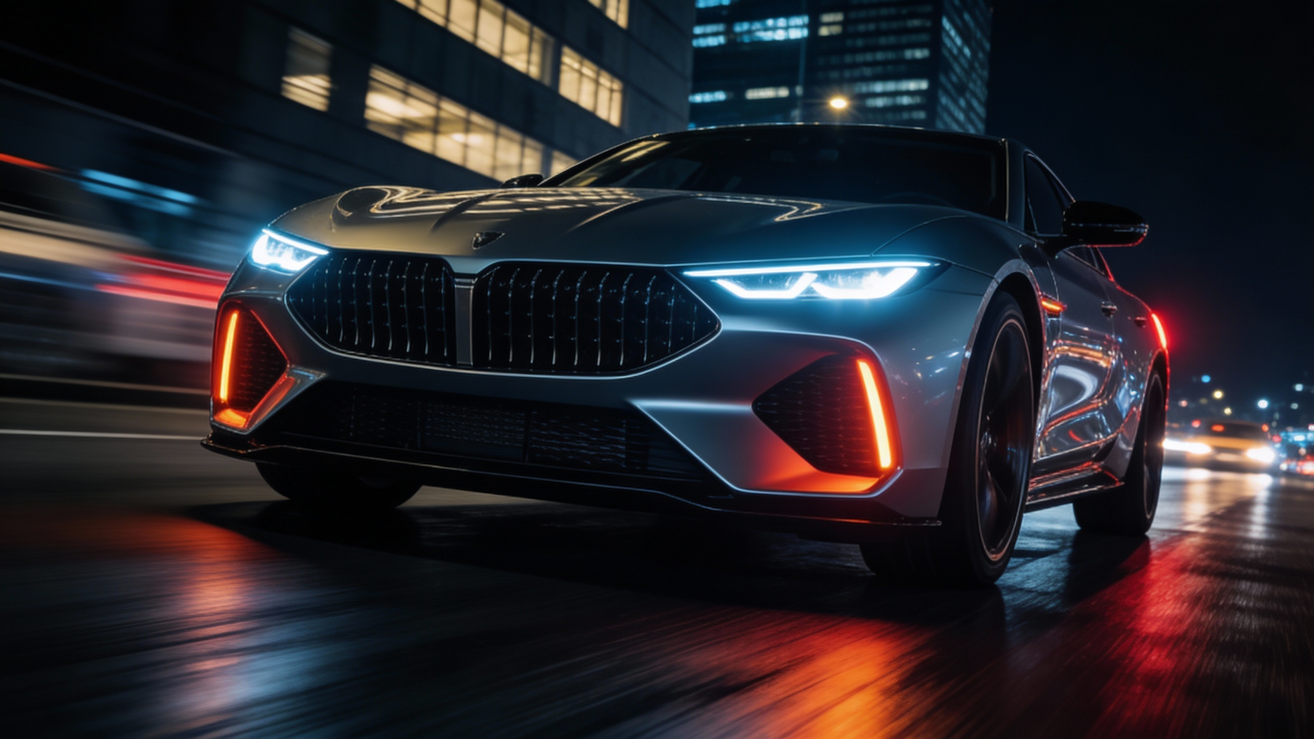 Private vehicle delivery at home with luxury car arrival